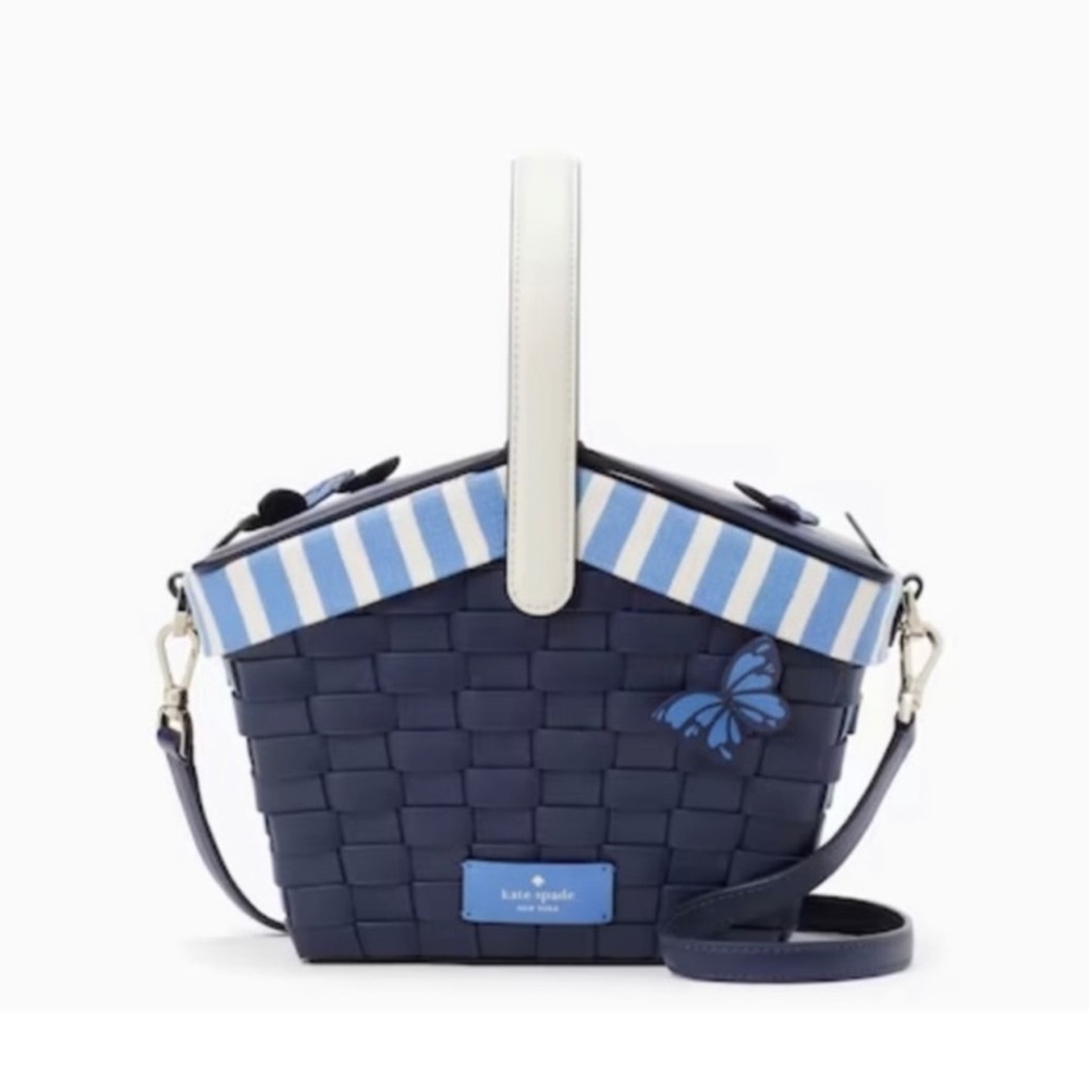 Kate Spade Flutter Fly Picnic Basket Crossbody/Satchel NWT/NIP 💙🧺